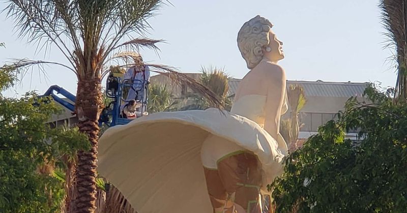 #MeTooMarilyn: Protesters demand removal of giant skirt blow-up statue in Palm Springs