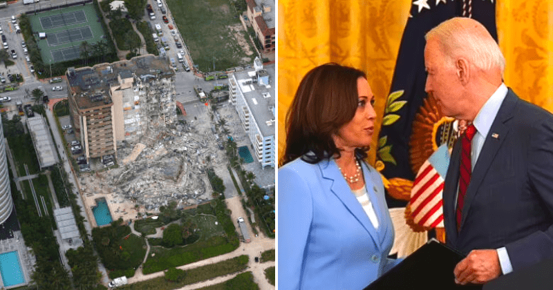 Kamala Harris caught nudging Joe Biden to remind him to speak on Champlain Towers collapse