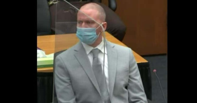 Derek Chauvin's grey suit and shaved head spark wild 'neo Nazi' conspiracy theories