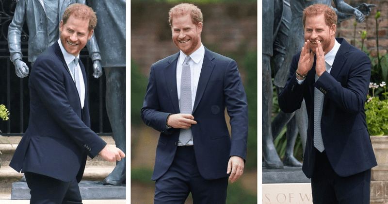 Princess Diana statue: Prince Harry fake-laughing to shed 'whining prince' image, says Internet