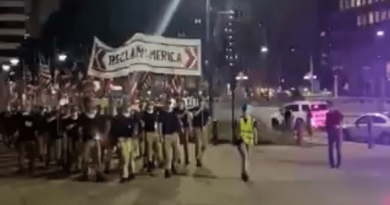 White supremacist marchers in Philadelphia chased away in viral video: 'F**king nazis'