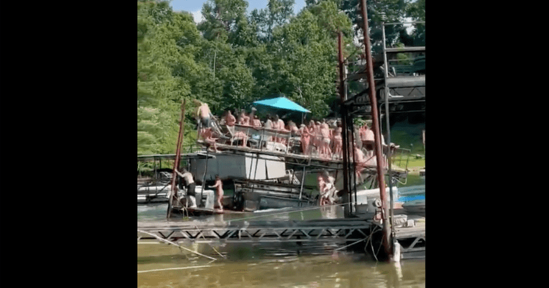 Curse of Lake Lanier? July 4 party cut short after dock sinks!