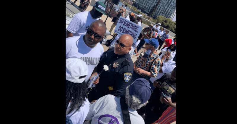 Safe Oakland: Black families rally to support police while ‘mostly White’ protesters heckle cops