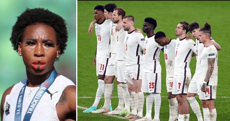 Gwen Berry slams racist abuse of England's Black soccer players after Euro final defeat