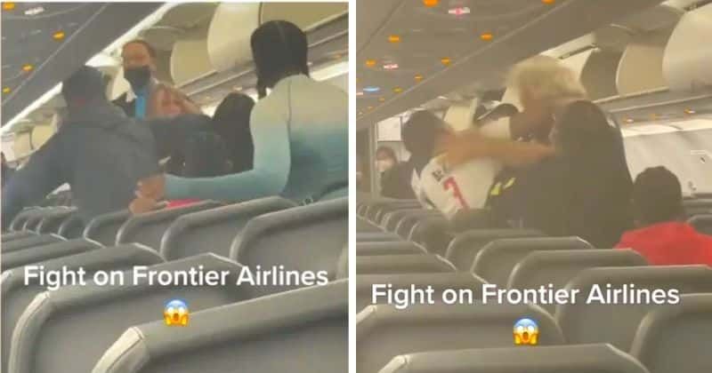 Frontier Airlines: Video of wild 'racist' brawl between passengers goes viral