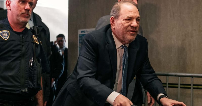 Is Harvey Weinstein ok? Producer seen with strap support around chest as he arrives at LA