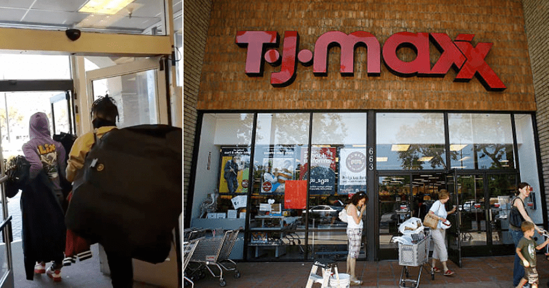 Who robbed TJ Maxx in LA? Duo 'strolls' out of store with stolen goods in SHOCKING viral video