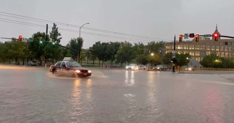 Floods turn downtown Salt Lake City into a 'river' as severe thunderstorms lash city