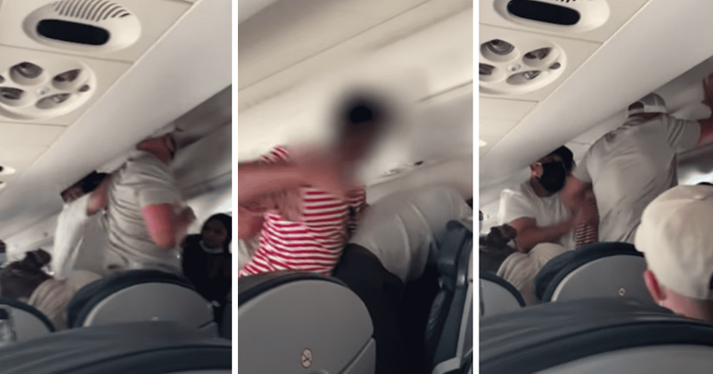 American Airlines passengers get into wild fistfight over reclined seat in viral video