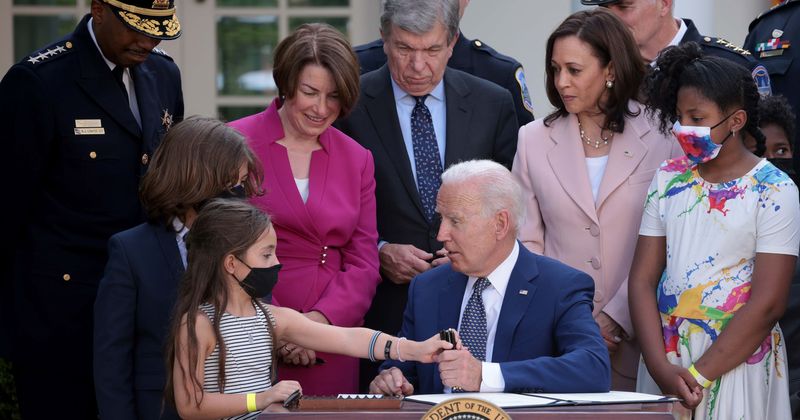 Joe Biden blasted for getting 'too close' to Capitol cop's kid in viral clip: 'Catch predator'