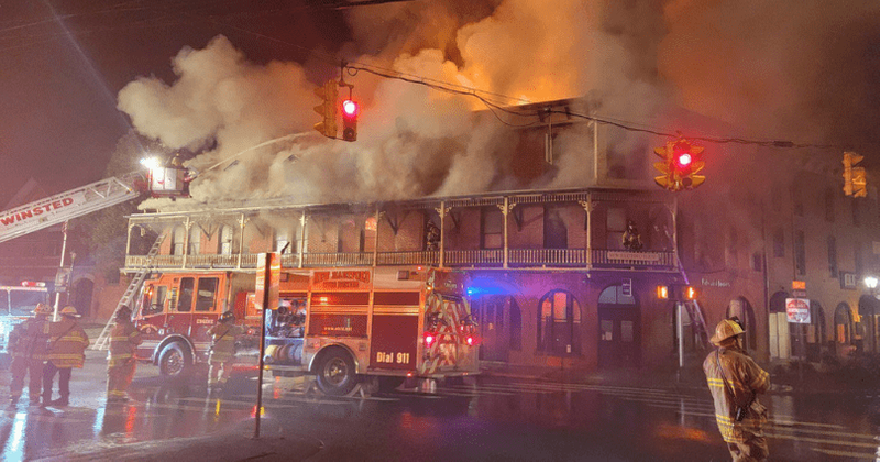 More than 100 firefighters fight 'three-alarm fire' at historic Connecticut house built in 1850