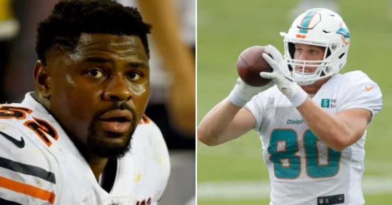 Why did Adam Shaheen and Khalil Mack fight? Fans say 'Shaheen can barely block cornerbacks'