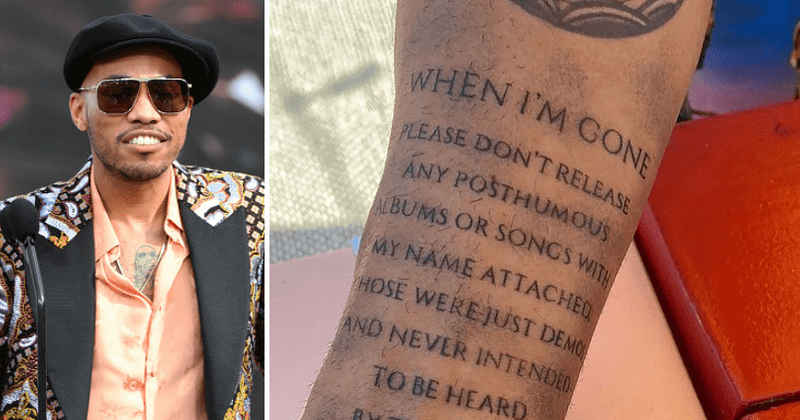 What does Anderson .Paak's strange tattoo say? Here's what rapper said about posthumous music