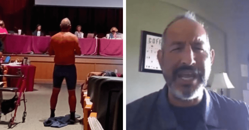 James Akers: Texas man stripping in support of mask mandate at school meet goes viral