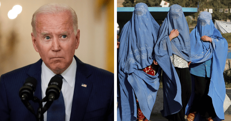 Joe Biden slammed for 'abandoning' Afghan women as he celebrates Women's Equality Day