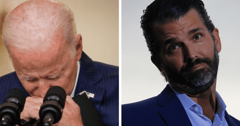 Joe Biden breaks down while speaking on Kabul blasts, Trump Jr calls it 'weakness'