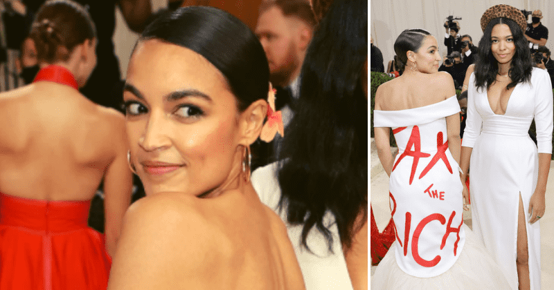 AOC wore $450 earrings and $614 shoes to complete 'Tax the Rich' look at Met Gala