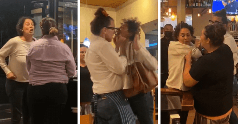 Viral video shows 'vaccinated Karen' attacking maskless server in California restaurant