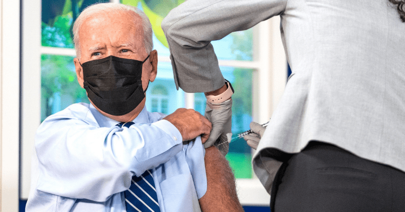 Brian Laundrie is hiding in Joe Biden's arm hair, say trolls as POTUS takes Covid jab