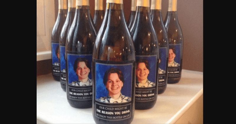 Ohio parents give teachers wine bottles with picture of son’s face for Christmas