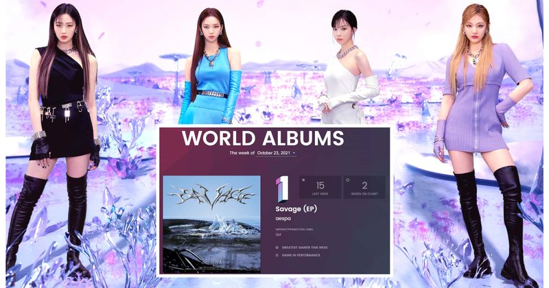 aespa becomes first 4th-gen K-pop girl group to hit #1 on World Album Sales