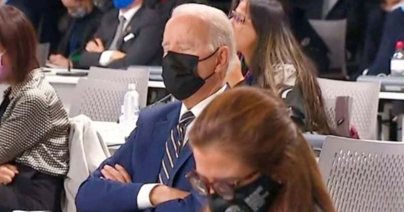 Did Joe Biden REALLY fall asleep at COP26? Internet jokes 'listening is hard'