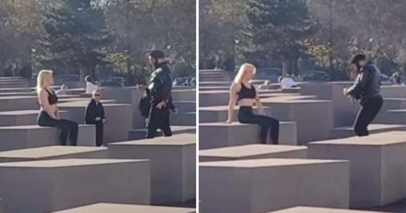 Influencer poses at Holocaust Memorial in Berlin, onlookers 'horrified beyond words'