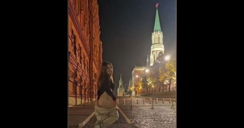 Porn star Rita Fox, 20, who flashed bare buttocks in racy Kremlin photoshoot detained
