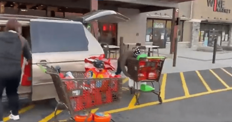 LETTUCE Heist! Viral video shows four people hurriedly load stolen grocery in cars and drive away