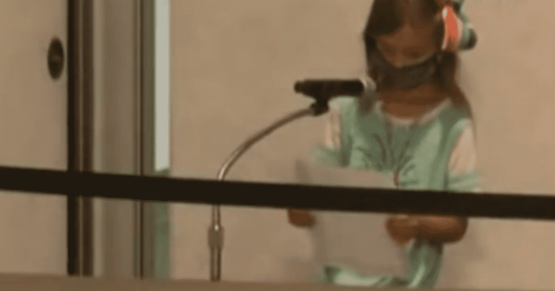 Fiona Lashells: Girl, 8, suspended 38 times for no mask tells school board 'hope you go to jail'