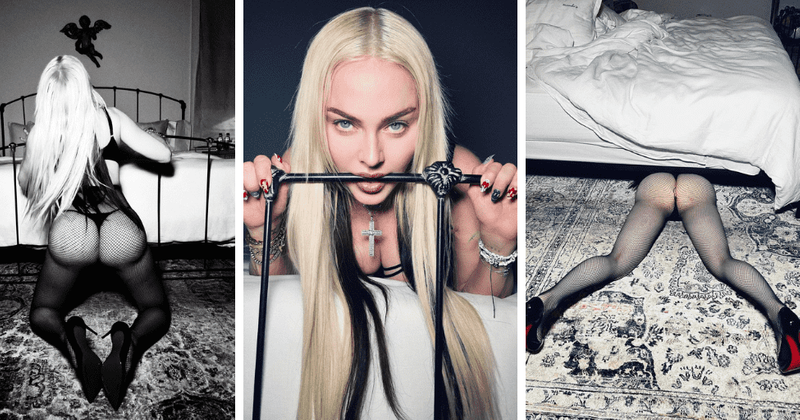 Madonna shocks fans with NUDE photos with risque poses in boudoir shoot
