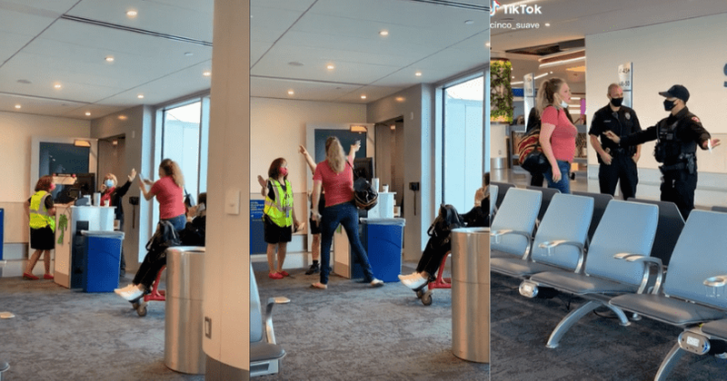 Viral video shows 'Mimosa Karen' yelling at airport staff after she's denied boarding