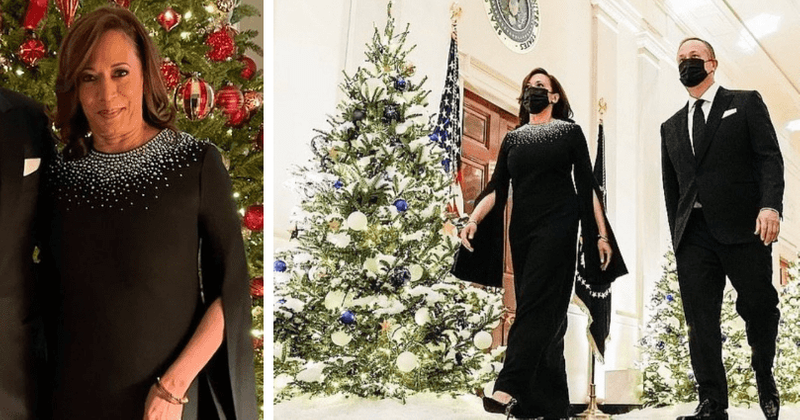 Embattled VP Kamala Harris STUNS in gorgeous black gown for Kennedy Center Honors