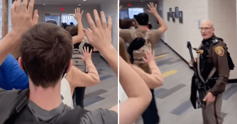El video viral muestra a un estudiante sobreviviente riendo después del tiroteo en Oxford High School.