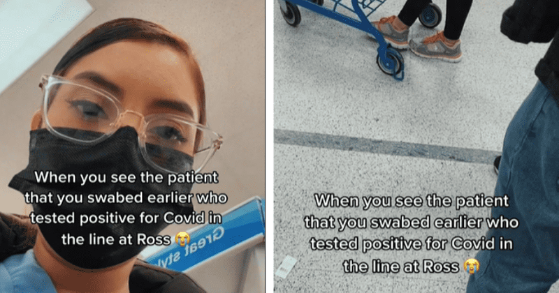 Nurse busts woman shopping at Ross's HOURS after testing Covid positive in viral video