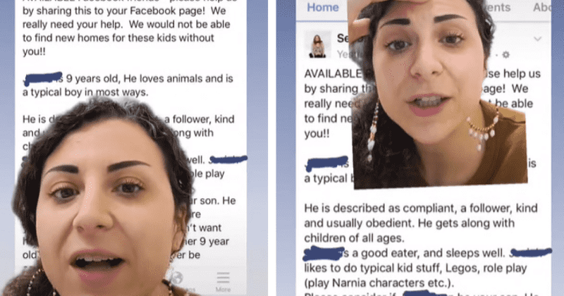 'He's not a dog': TikToker slams adoption agency over Facebook ad for rehoming child