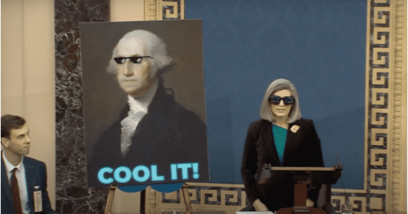 Joni Ernst trolled for using George Washington meme at Senate filibuster rule debate