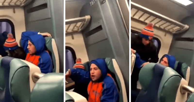 Racist couple who threw beer at immigrant family on Long Island train in video gets FIRED