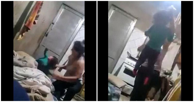 Shocking! Mom tosses her daughter by the hair because she misplaced her tablet