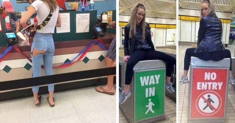Talk about trashy, these pictures perfectly capture the whole trashy vibe!