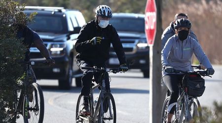 President-elect Joe Biden enjoys bike ride with Jill before meeting transition team as secret service trail them