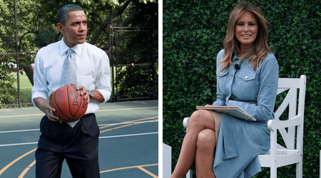 Melania Trump reveals new White House tennis pavilion in place of court where Barack Obama once played basketball