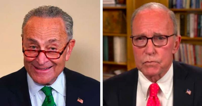 Chuck Schumer trolls Larry Kudlow about 'plantbased beer