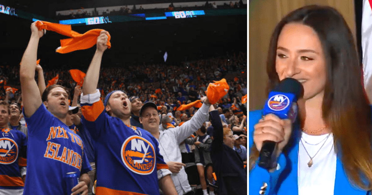 Who Is Nicole Raviv Islanders Fans Help Singer Finish National Anthem After Mic Trouble Meaww