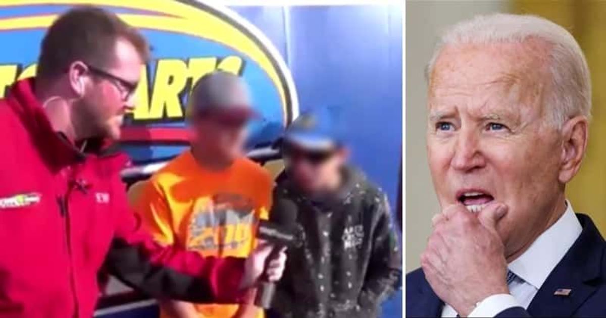 Let S Go Brandon Kid Yells Anti Biden Slogan While Kicking Off Super Dirt Race Meaww