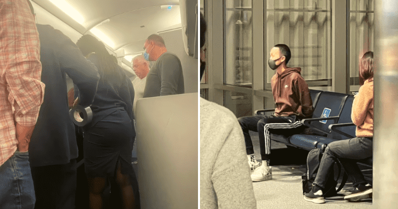 
                            
                            
                            
                            El hombre que viaja en primera clase en American Airlines le rompe la nariz al asistente por el mandato de la máscara