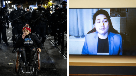 Who is Dustin Brandon? Andy Ngo calls disabled Portland activist 'wheelchair rioter'