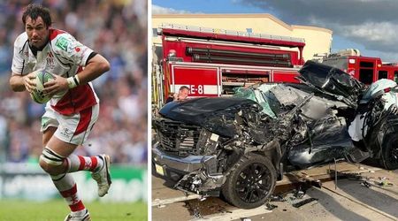 Rugby star Pedrie Wannenburg, 41, dies and son, 8, is critical after teen fleeing traffic stop slams into his car 