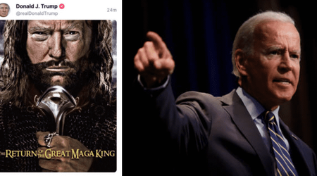 Donald Trump posts EPIC retort to Joe Biden calling him the 'MAGA King'